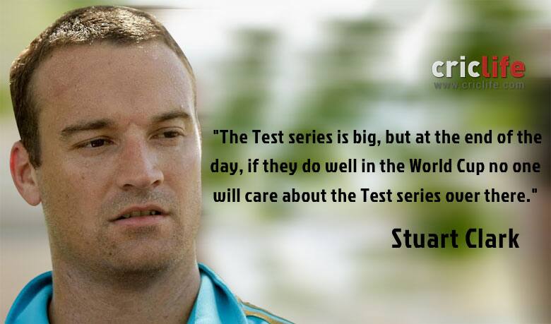 India’s priority is World Cup, not Test series: Stuart Clark