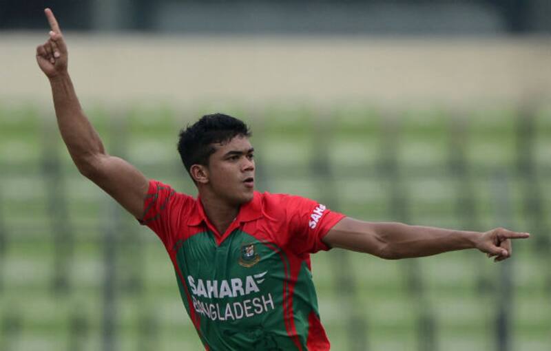 Taskim Ahmed marked his ODI debut with a fifer against India &copy; AFP