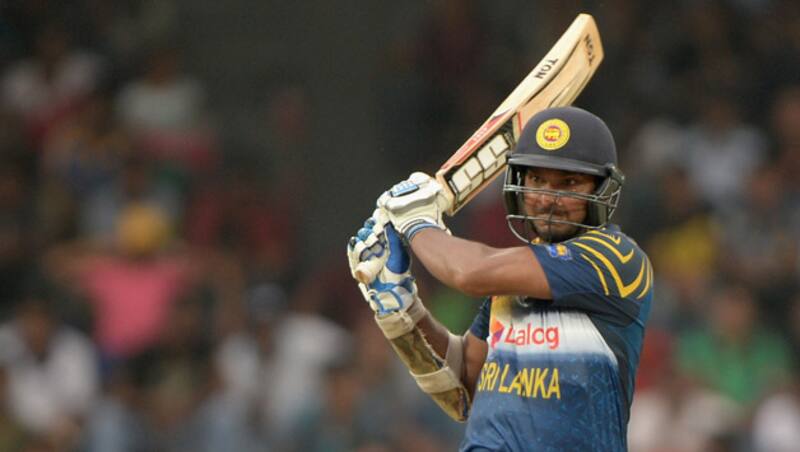 Kumar Sangakkara registered his 90th One-Day International half century against England in the fourth ODI, eventually notching up a match winning 85 &copy; Getty images