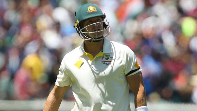 Shane Watson leaves the field after he was by Ravichandran Ashwin © Getty Images