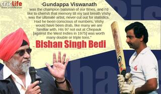 Bishan Singh Bedi hails Gundappa Viswanath as a batting artist