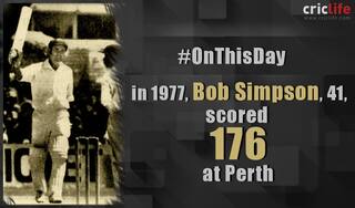 Bob Simpson becomes the oldest captain to score Test hundred