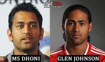MS Dhoni and Glen Johnson