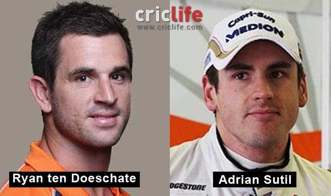 Ryan ten Doeschate and Adrian Sutil