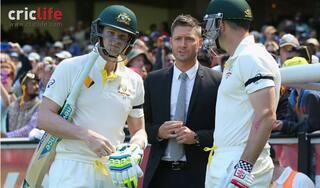 Captain Michael Clarke dons his new hat