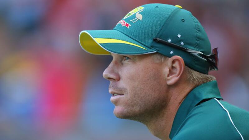 David Warner (above) defended his actions by saying that Rohit Sharma had spoken to him in Hindi &Acirc;&copy; Getty Images