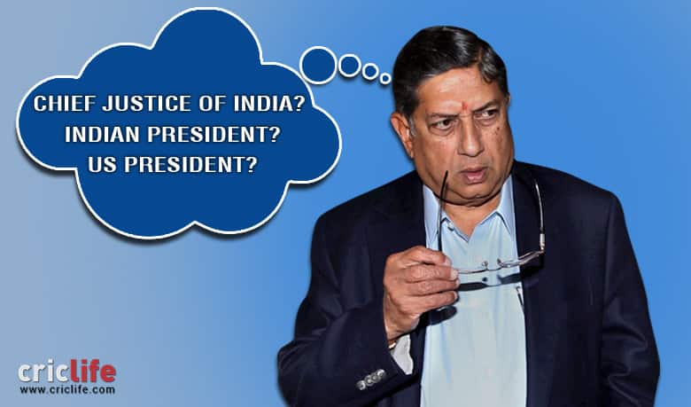 N Srinivasan eyeing the position of Chief Justice of India, if not then President