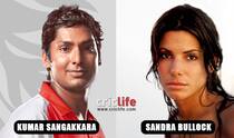 Kumar Sangakkara and Sandra Bullock