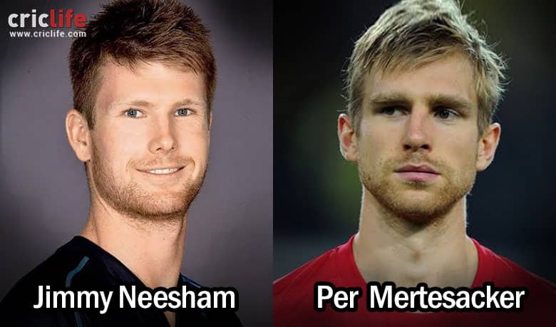 Jimmy Neesham and Per Mertesacker