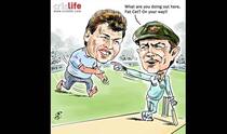 Unbelievable! Overjoyed former Test cricketer runs on the ground to congratulate Steve Waugh!