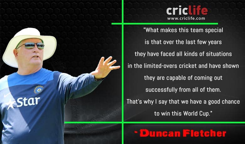 ‘India can win the World Cup’, says Duncan Fletcher
