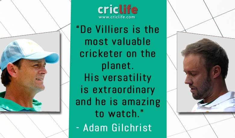 ‘AB de Villiers is the most valuable cricketer on the planet’, says Adam Gilchrist