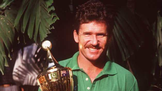Australia captain Allan Border with the trophy © Getty Images