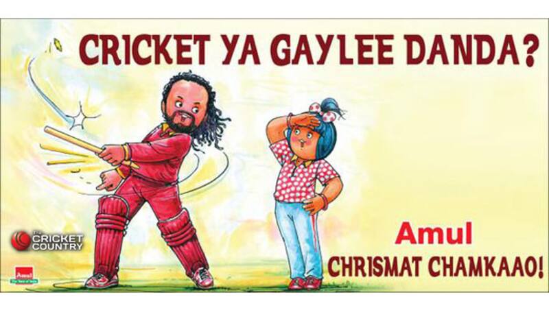 Chris Gayle features in the latest Amul ad. 