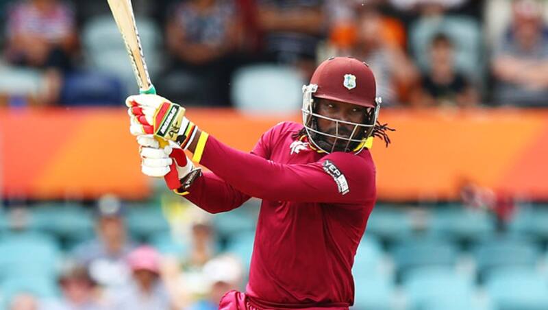 Chris Gayle faced 147 balls and smashed 215 runs &Acirc;&copy; Getty Images