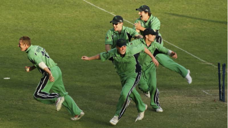 Ireland celebrate after 'saving' after their first World Cup match © Getty Images
