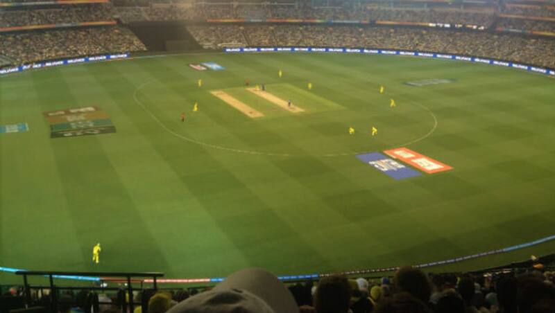 A view of the Melbourne Cricket Ground from the stands. 