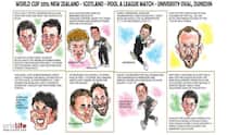 ICC World Cup Cricket 2015: New Zealand vs Scotland, Pool A match at Dunedin in caricatures