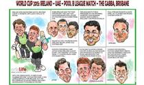 ICC Cricket World Cup 2015, Ireland vs United Arab Emirates, Pool B match in Brisbane in caricatures