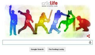 Google Doodle in celebration of ICC cricket World Cup 2015