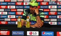 Amjad Ali dismissed for four by Bhuvneshwar Kumar against India in ICC Cricket World Cup 2015