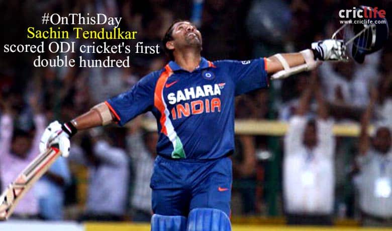 When Sachin Tendulkar scored ODI’s first double hundred
