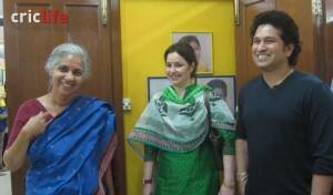 Sachin with wife Anjali
