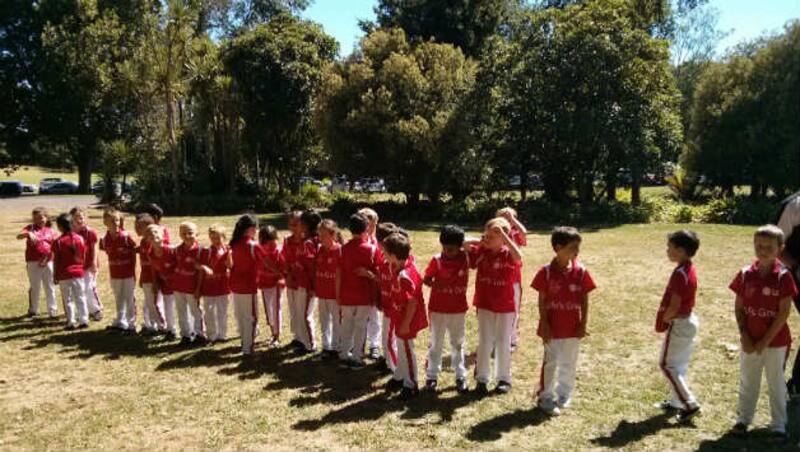 Children getting ready to meet their heroes for the national anthems. Photo courtesy: Nishad Pai Vaidya