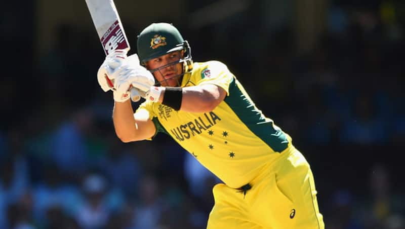Aaron Finch (above) was dismissed for an unfortunate duck by fast-bowler, Trent Boult after being caught by himself &copy; Getty Images