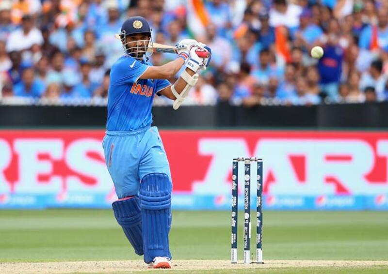 Ajinkya Rahane (above) was dismissed for mere 14 by fast-bowler, Kemar Roach, after being trapped leg-before © Getty Images