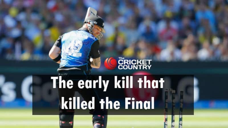 The match was only going one way after Brendon McCullum was out in the first over © Getty Images