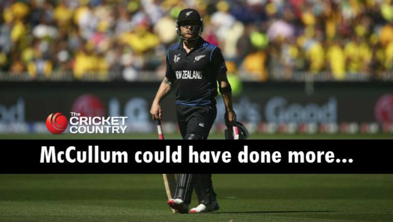 Brendon McCullum was out for his first duck of the tournament &copy; Getty Images