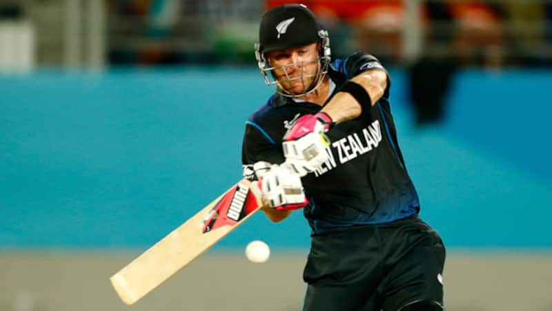 Brendon McCullum plays a shot during his 26-ball knock of 59 &Acirc;&copy; Getty Images