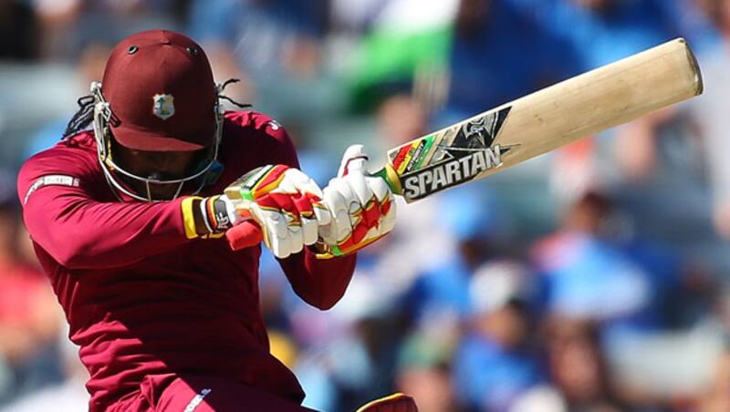 Chris Gayle's fifty came off 26 deliveries including a couple of boundaries and seven sixes along with a strike-rate of 196.29 © Getty Images