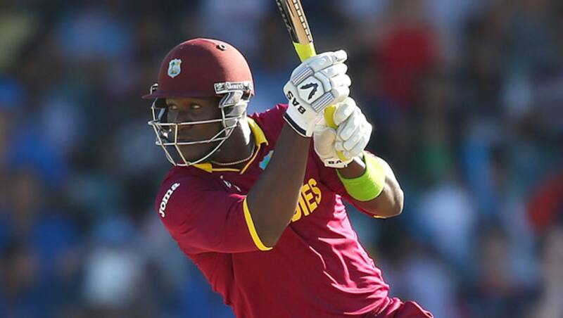 Darren Sammy (above) was dismissed for 27 by fast-bowler, Corey Anderson after being caught by wicketkeeper, Luke Ronchi off a high catch &Acirc;&copy; Getty Images