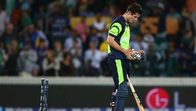 George Dockrell (above) was dismissed for mere six by Umesh Yadav after being caught behind by MS Dhoni &Acirc;&copy; Getty Images