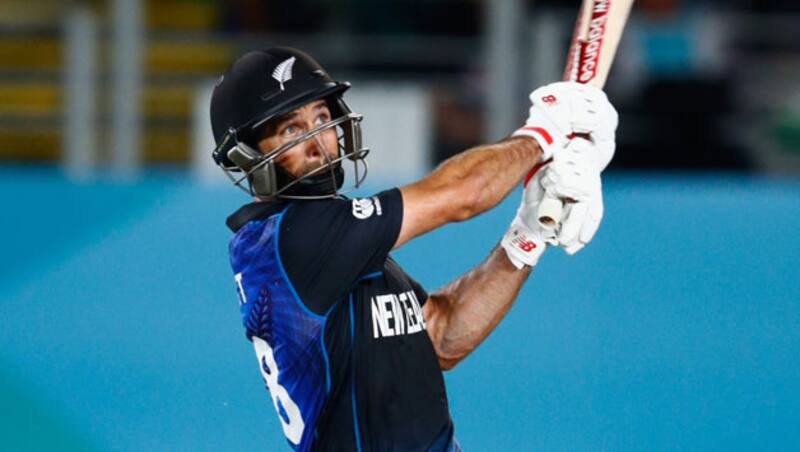 Grant Elliott sealed the match for New Zealand with a six &Acirc;&copy; Getty Images