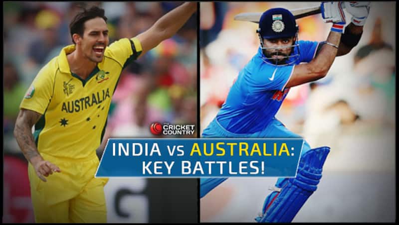 Mitchell Johnson and Virat Kohli (left) have had several run-ins during the India-Australia Test series &Acirc;&copy; Getty Images