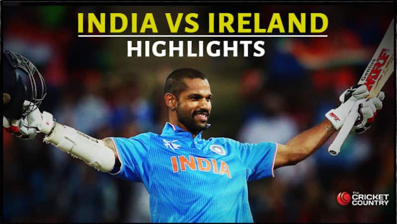Shikhar Dhawan was the star for India against Ireland © Getty Images