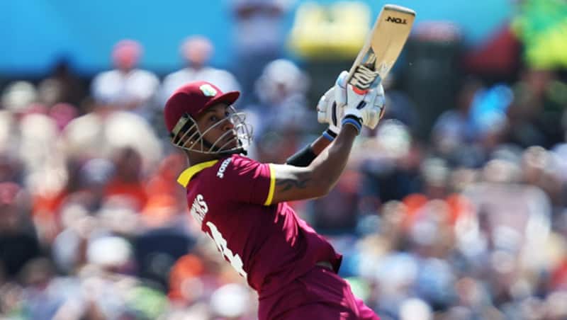 Lendl Simmons (above) was dismissed for mere nine by Mohit Sharma after being comfiortably taken by Umesh Yadav &copy; Getty Images