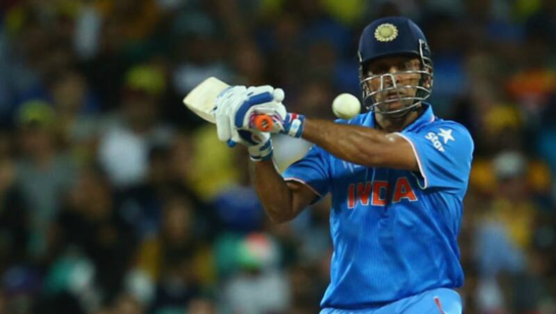 MS Dhoni top-scored for India with a run-a-ball 65 for India during the semi-final &Acirc;&copy; Getty Images