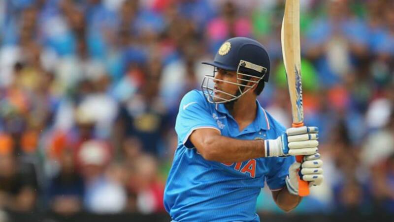 Currently, MS Dhoni (above) is batting on 13 along with Ravindra Jadeja on six © Getty Images