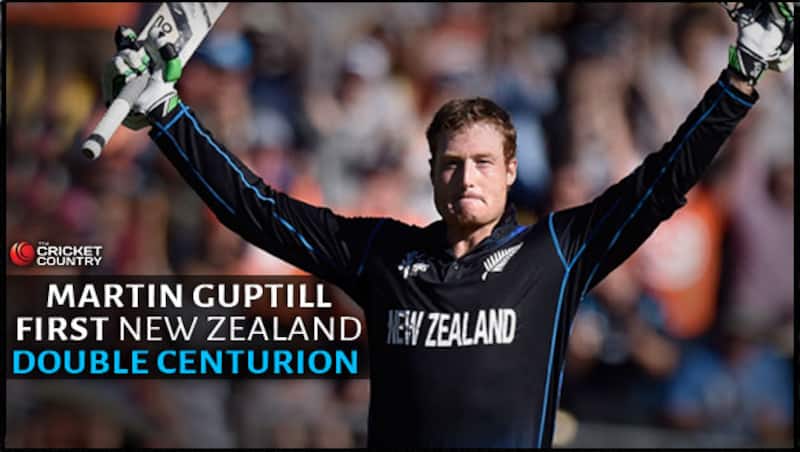 Martin Guptill (above) joins the panel of Sachin Tendulkar (200*), Virender Sehwag (219), Rohit Sharma (209 & 264) and Chris Gayle (215), who have achieved the glorious feat © Getty Images