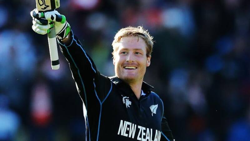 Martin Guptill celebrates his match-winning double century &Acirc;&copy; Getty Images