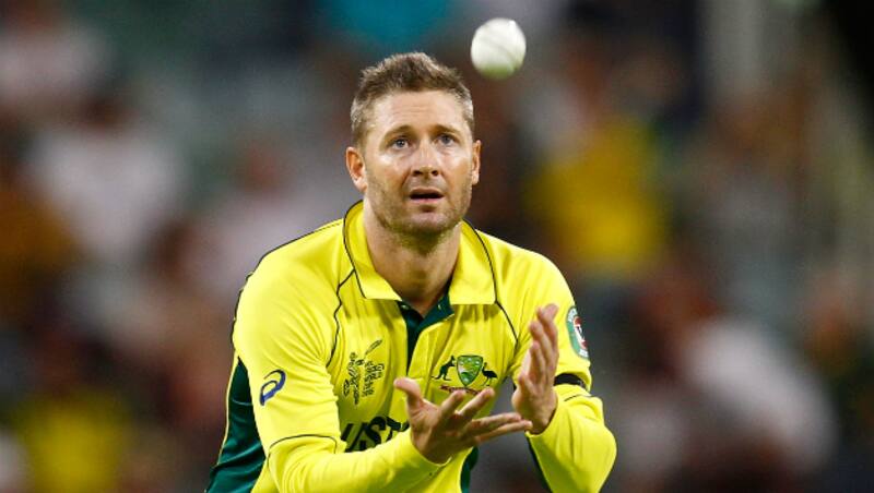 Michael Clarke was dismissed by a short-pitched delivery by Wahab Riaz for a score of eight &Acirc;&copy; Getty Images