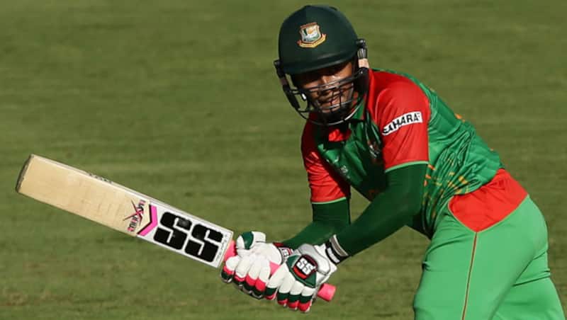 Mushfiqur Rahim (above) was dismissed for 60 by Alasdair Evans after being caught by Calum MacLeod &Acirc;&copy; Getty Images