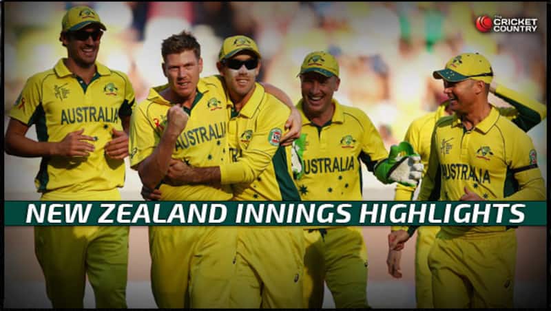 Australia (above) put up an impressive show with the bowl to restrict New Zealand to 183 © Getty Images