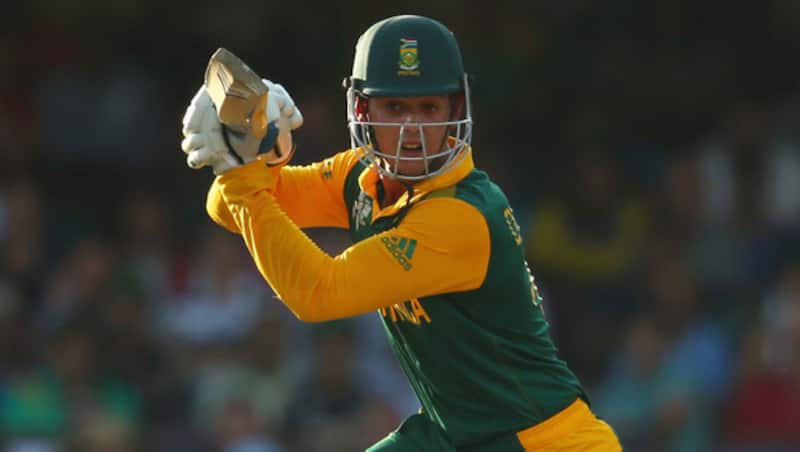 Quinton de Kock (above) was dismissed for mere 14 by fast-bowler, Trent Boult, after being caught by Tim Southee at third man &Acirc;&copy; Getty Images