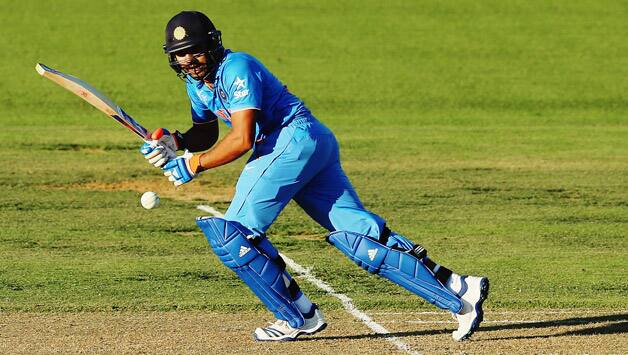 Rohit Sharma (above) was dismissed for mere 16 by Tendai Chatara after being caught by Sikandar Raza © Getty Images