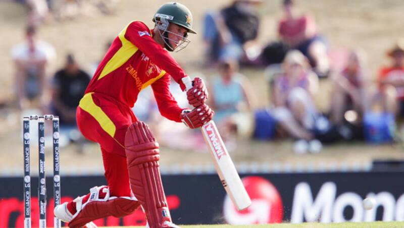 Sean Williams (above) was dismissed for a healthy 50 by off-spinner, Ravichandran Ashwin after being caught by himself &Acirc;&copy; Getty Images
